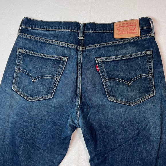 Levi's 505 Regular Fit Straight Leg Men's Blue Jeans Size 33 x 30 (33x27) - Picture 4 of 13